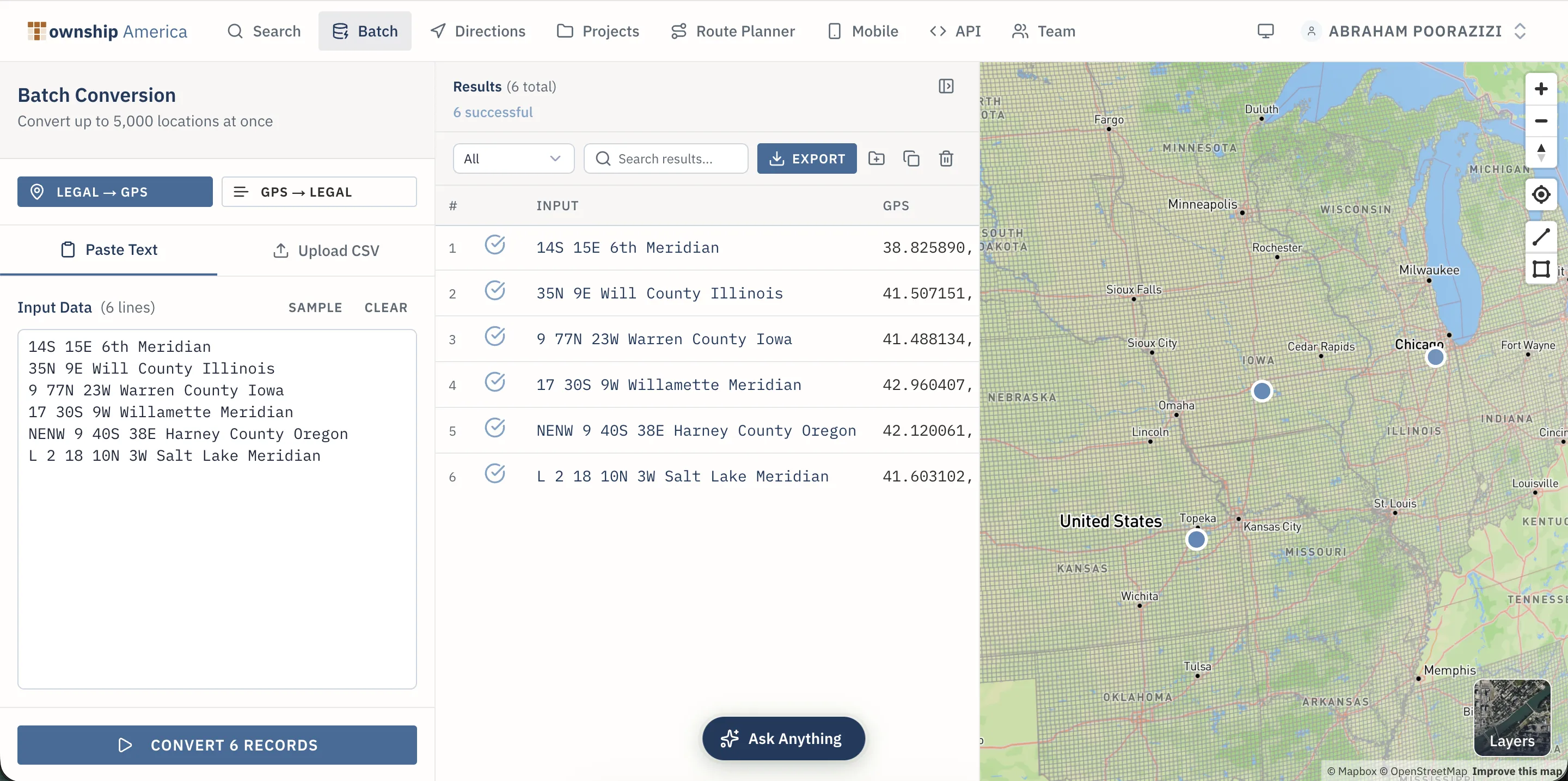 Batch conversion interface