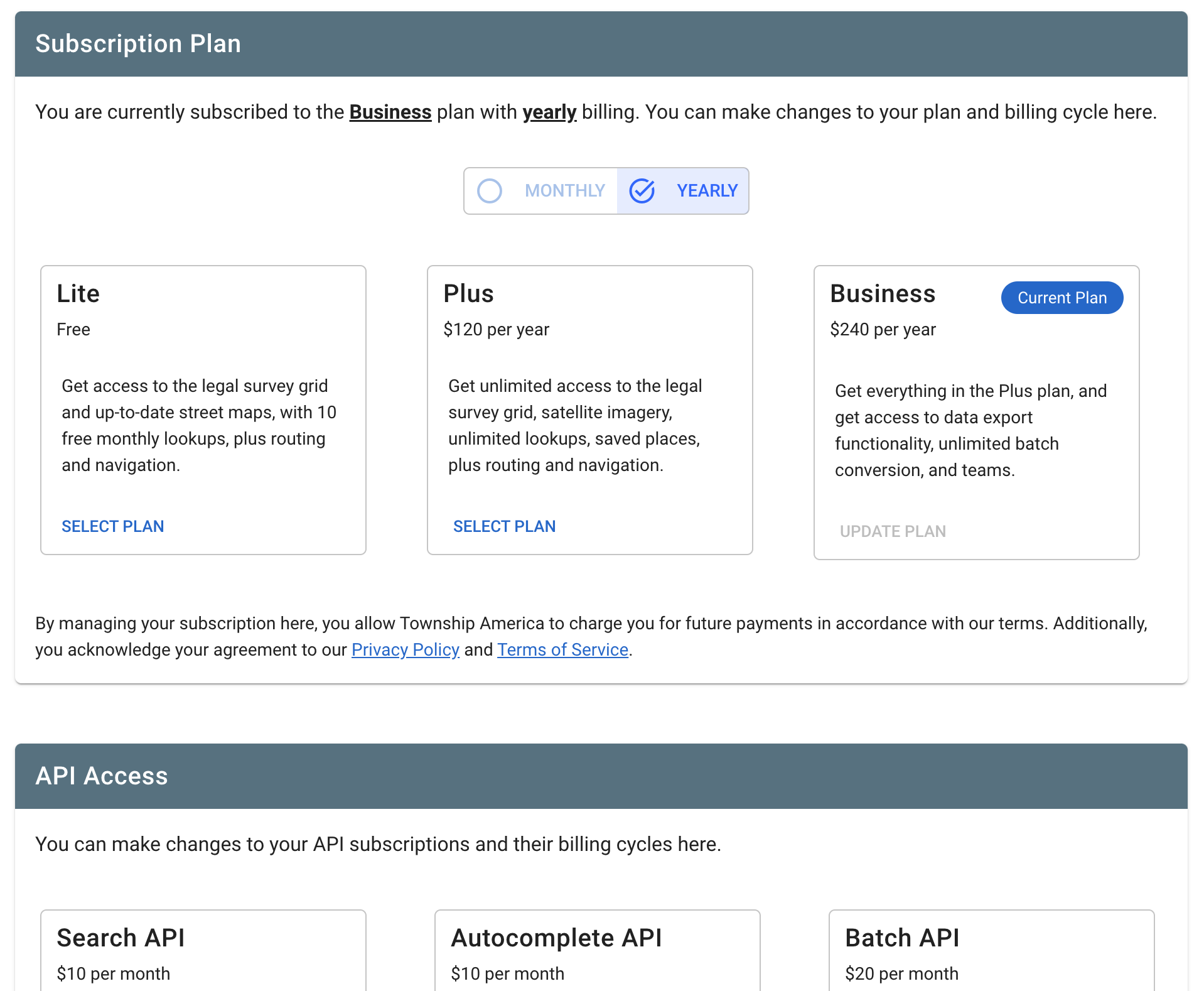 Manage subscriptions